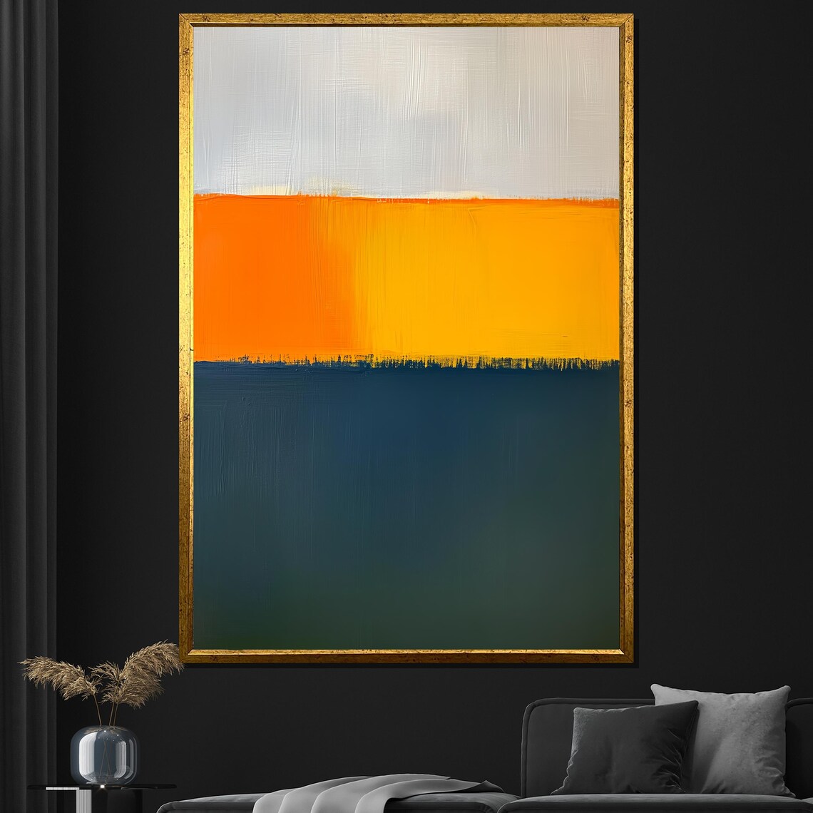 Mark Rothko Painting Orange Yellow And Blue Abstract Artwork Modern Art Gift For Home Decor