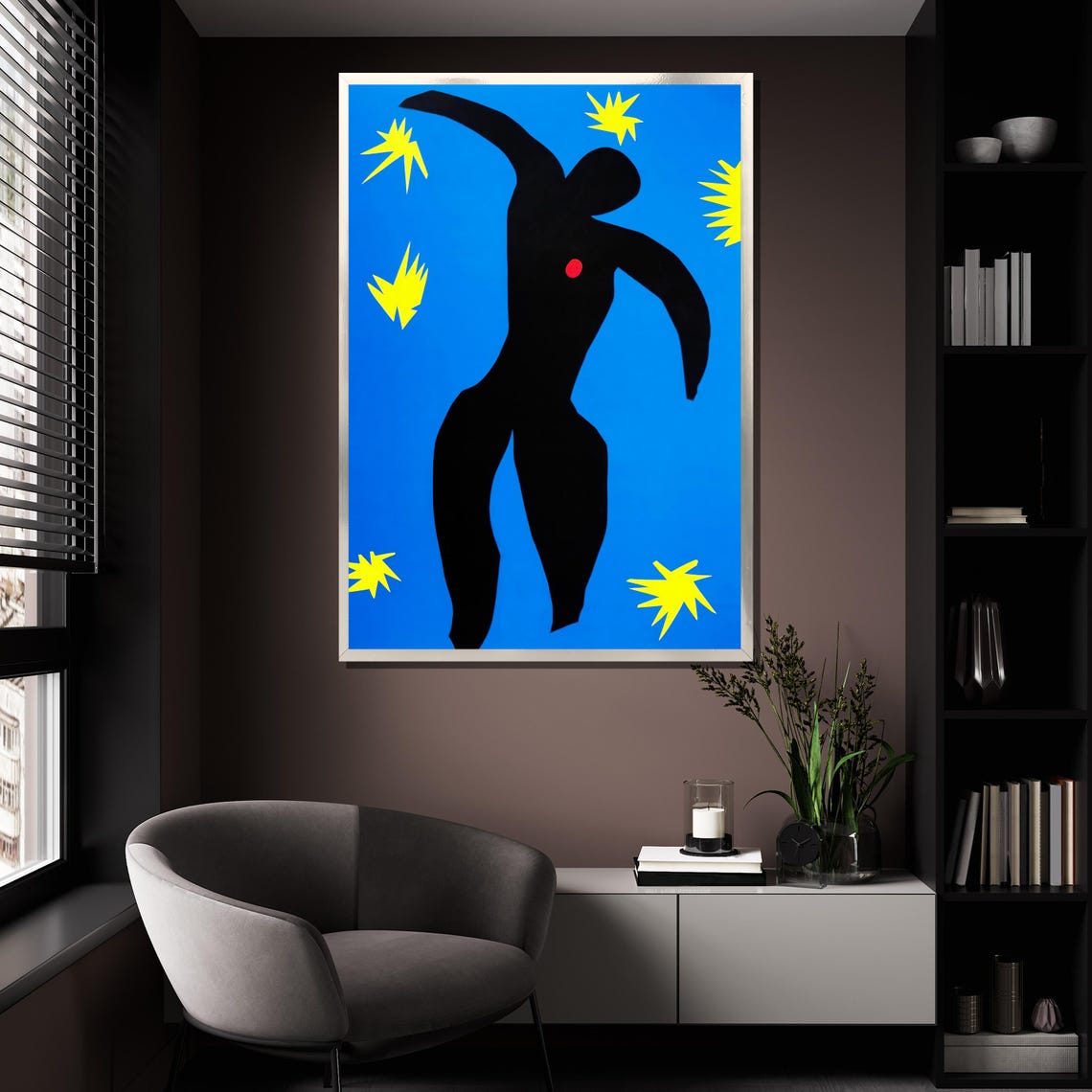 Henri Matisse Icarus Painting Modern Art Abstract Wall Decor Cut Out Artwork Classic Masterpiece Gift - Image 4