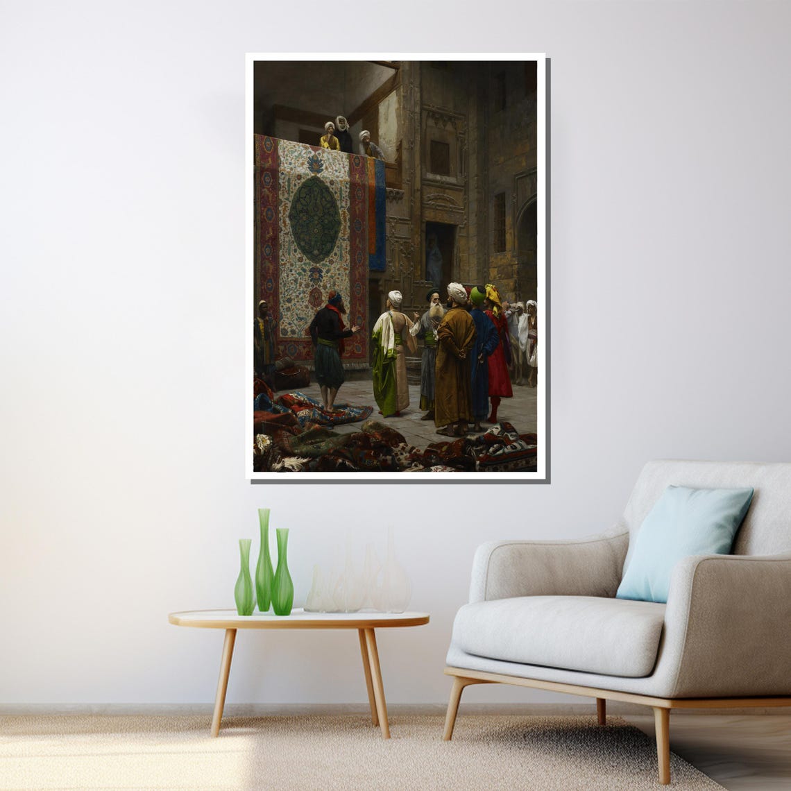 Jean Leon Gerome The Carpet Merchant Rug Market Cairo Bazaar Poster - Image 3