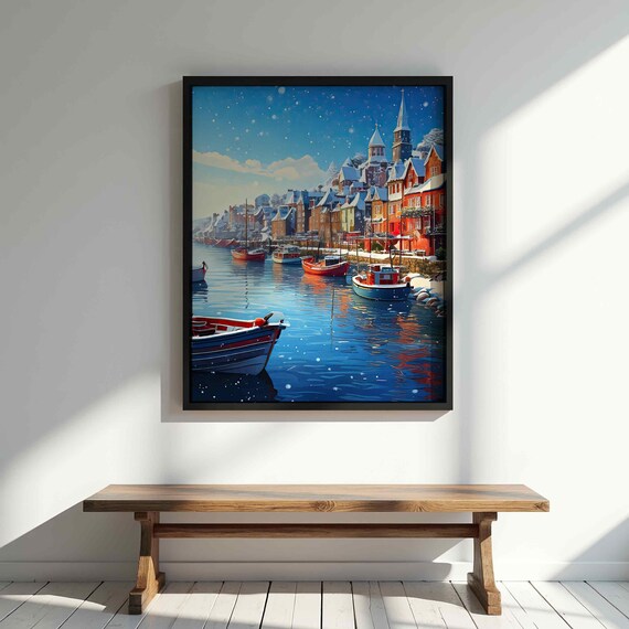 Christmas Wall Art Vintage Holiday Decor Retro Cozy Festive Designs Instant Cute Trendy