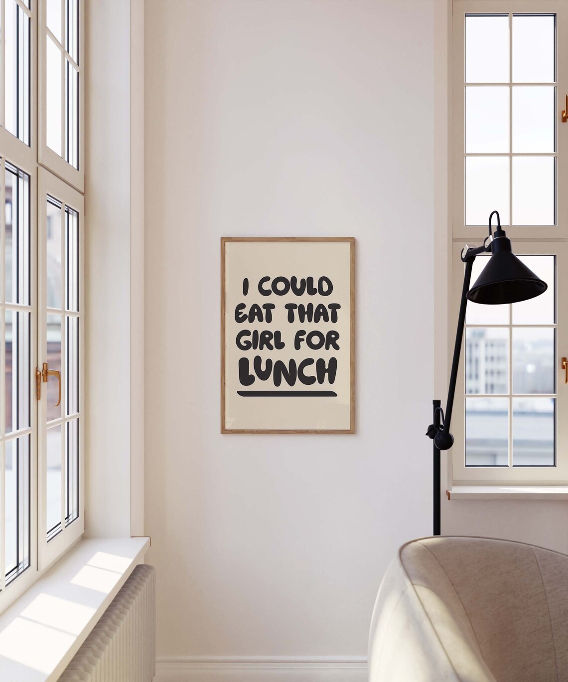 I Could Eat That Girl For Lunch Song Lyric Poster Bold Typography Art - Image 3