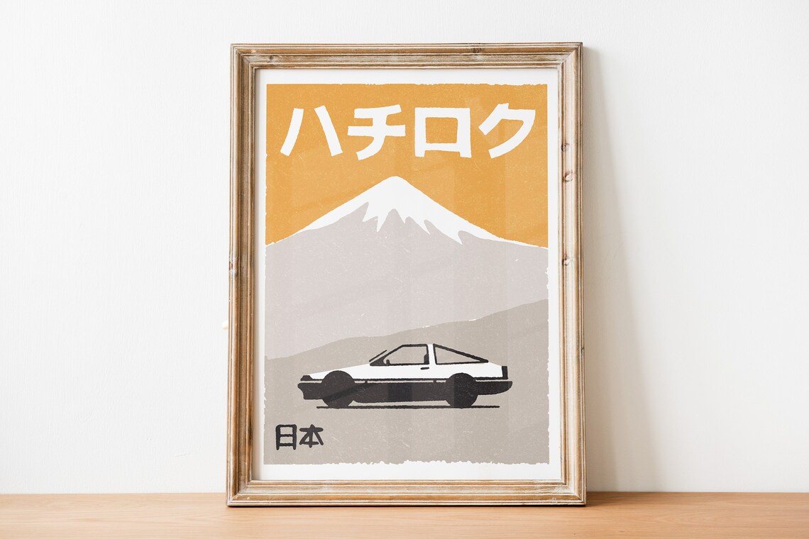 Toyota Poster Cheap Wall Art 24x36 Poster Above Bed Art Japanese Art Toyota Ae86 Poster Retro Matchbox Poster Vintage Japan - Image 2