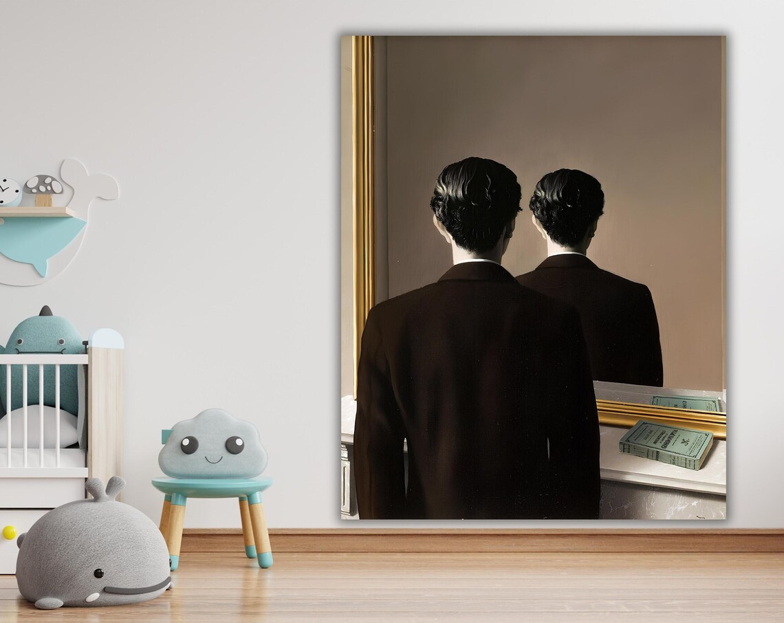 Rene Magritte Not To Be Reproduced Mirror Man Surrealist Art Poster