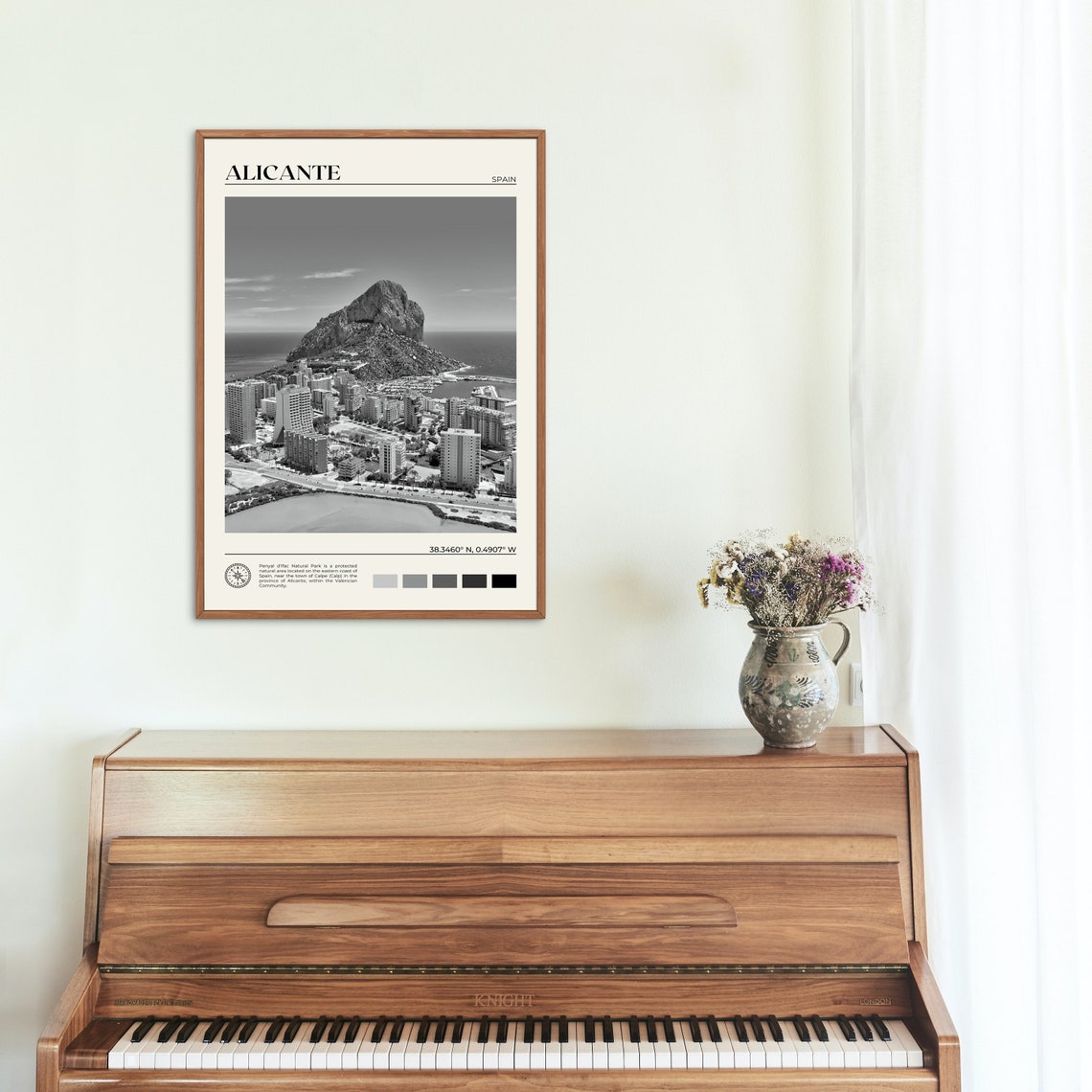 Black And White Alicante Print Alicante Wall Art Alicante Poster Alicante Photo Alicante Poster Print Alicante Decor Spain Poster - Image 2