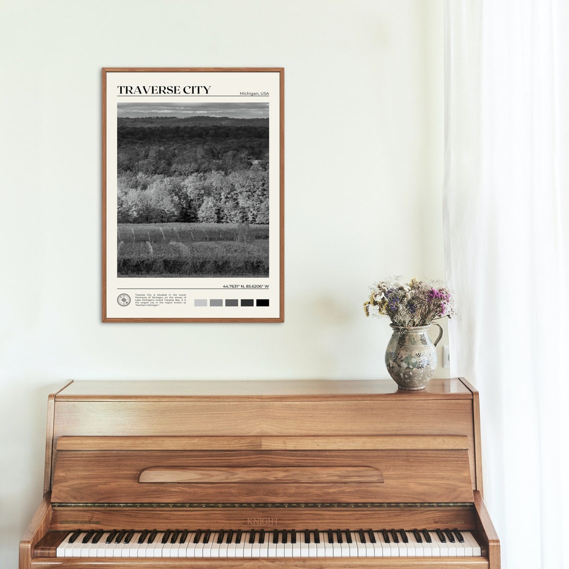 Black And White Traverse City Print Traverse City Wall Art Traverse City Poster Traverse City Photo Michigan Wall Decor Usa Poster - Image 2