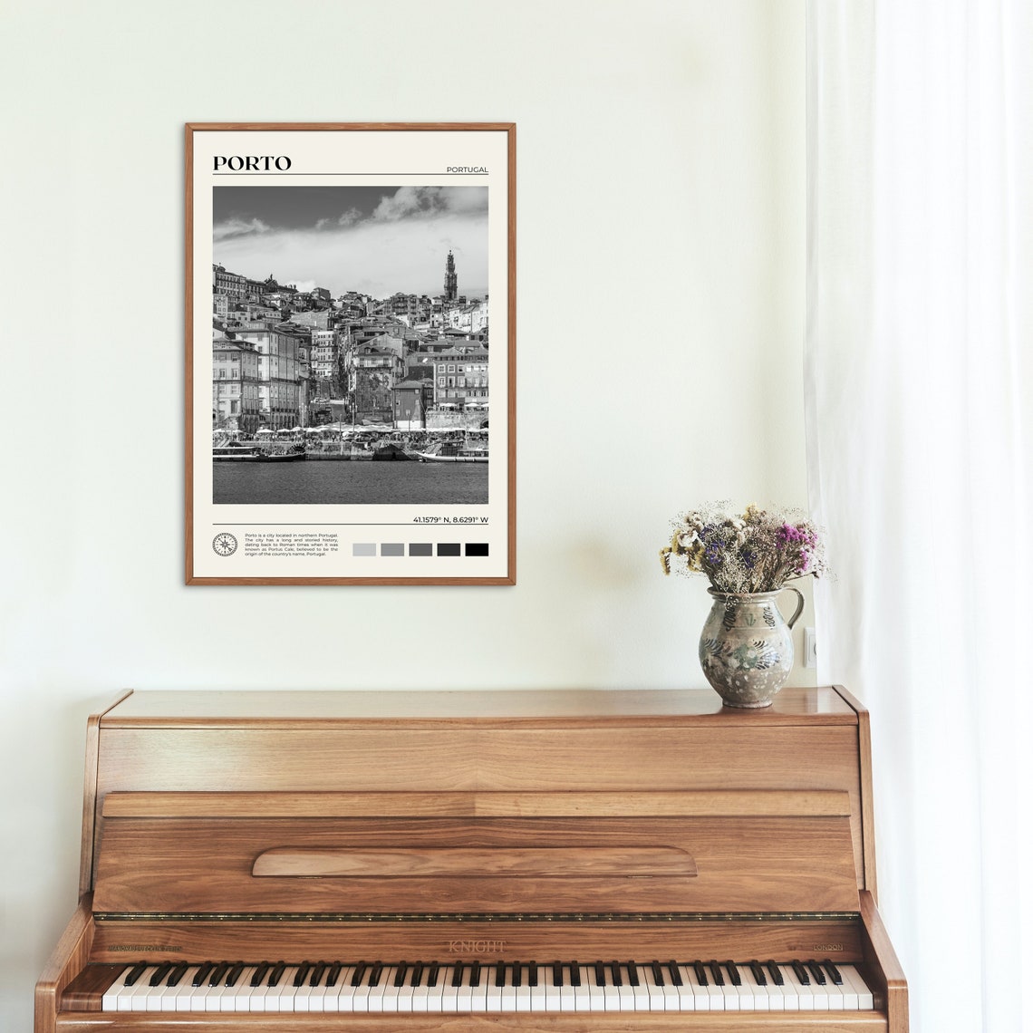 Black And White Porto Print Porto Wall Art Porto Poster Porto Photo Porto Poster Print Porto Wall Decor Portugal Poster Europe - Image 2
