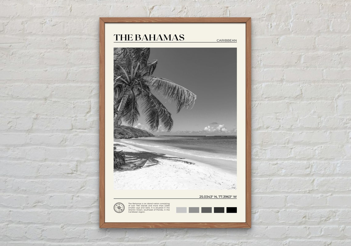 Black And White The Bahamas Print The Bahamas Art The Bahamas Poster The Bahamas Photo The Bahamas Poster Print The Bahamas Decor