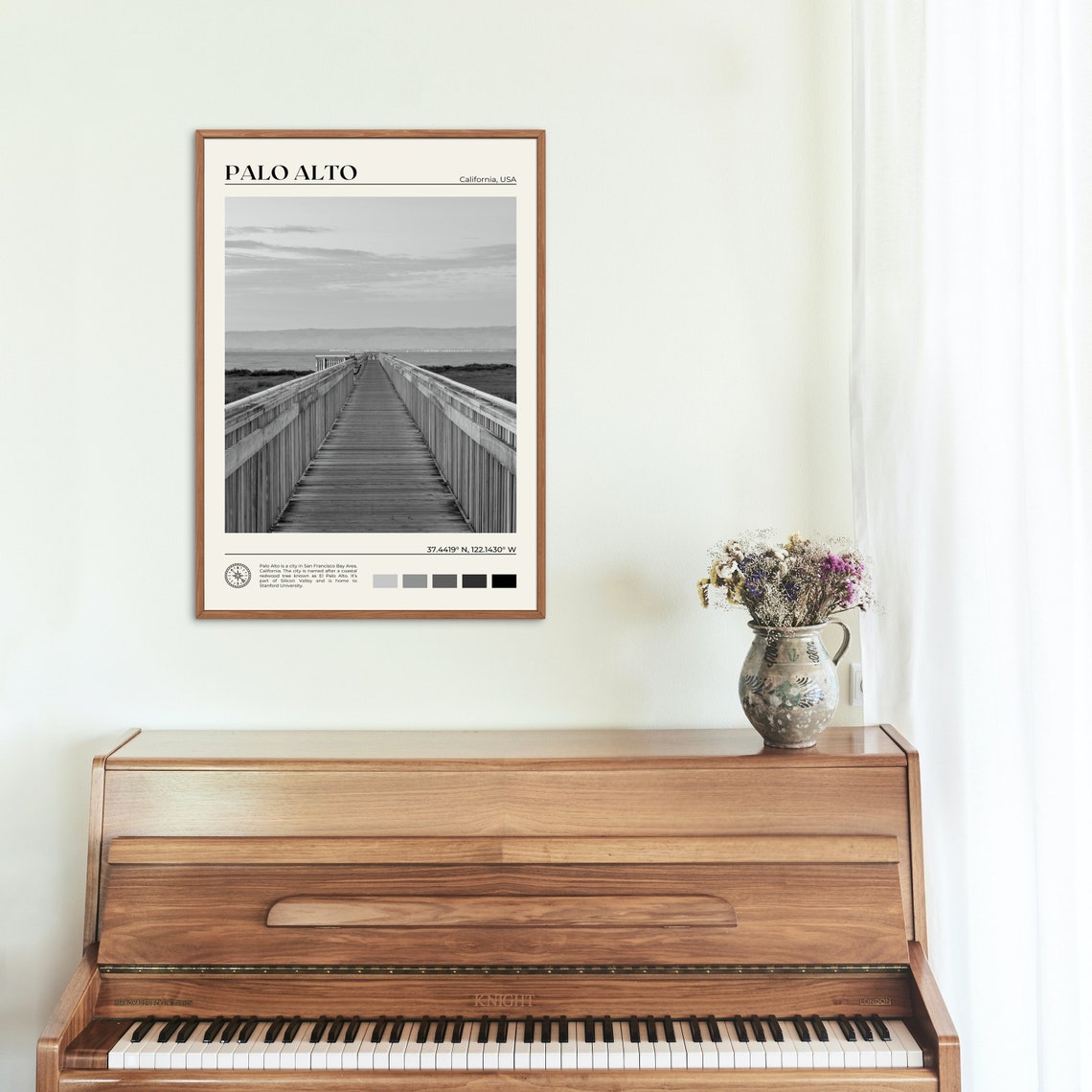 Black And White Palo Alto Print Palo Alto Art Palo Alto Poster Palo Alto Photo Palo Alto Poster Print Palo Alto Decor California - Image 2
