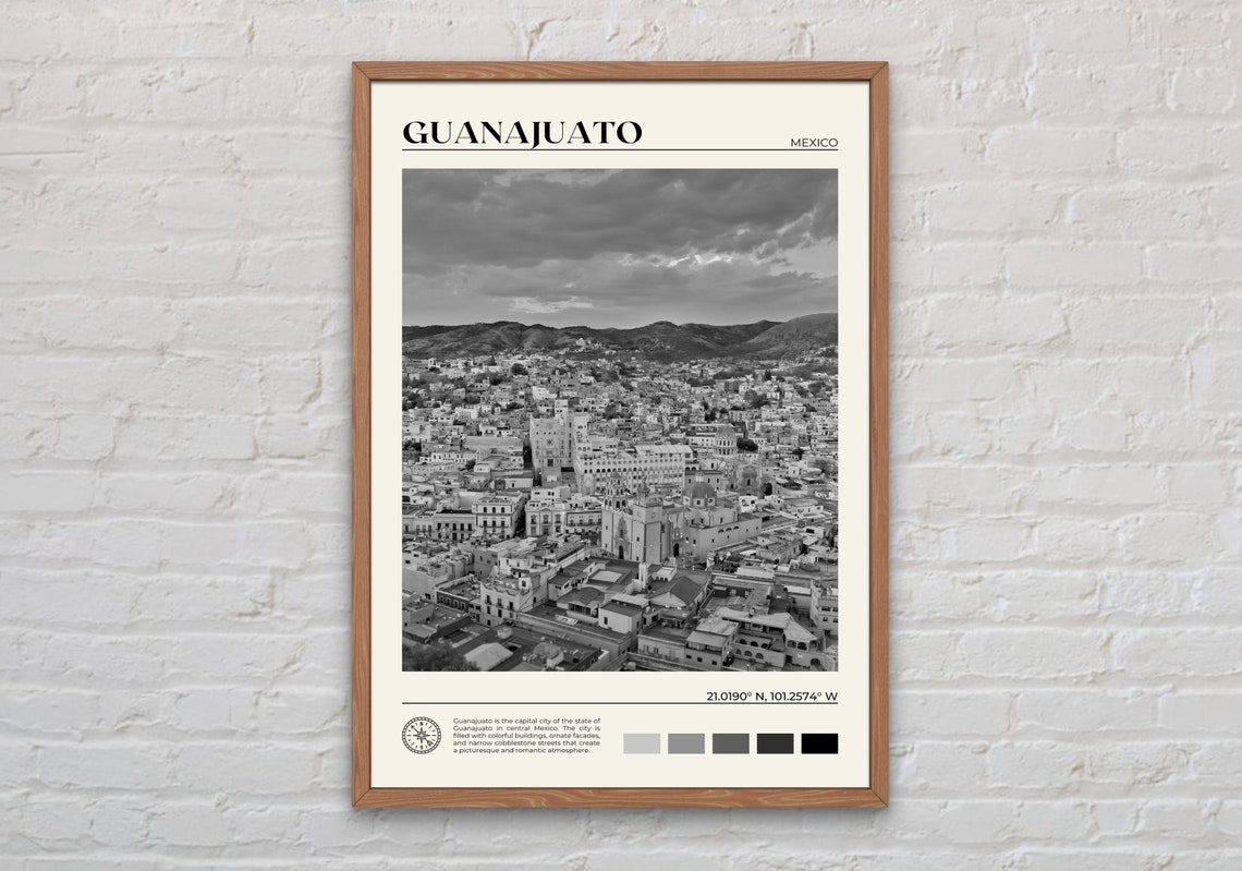 Black And White Guanajuato Print Guanajuato Art Guanajuato Poster Guanajuato Photo Guanajuato Poster Print Guanajuato Wall Decor