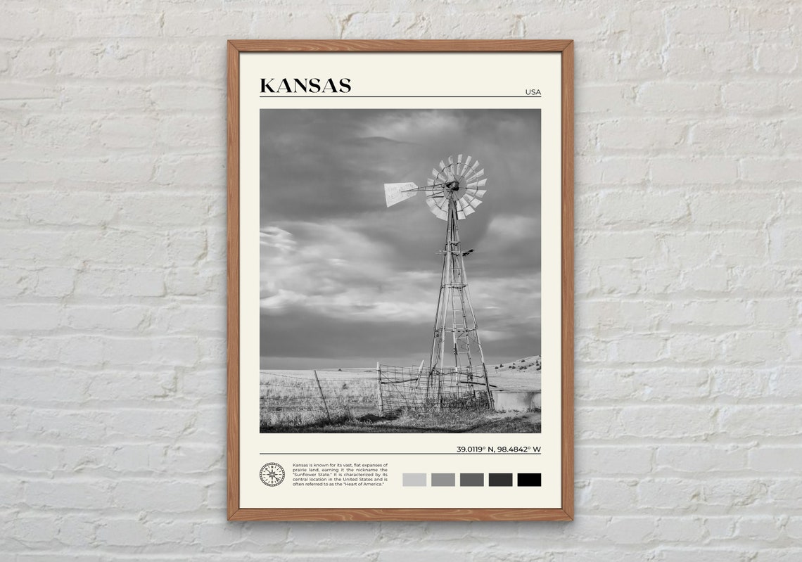 Black And White Kansas City Print Kansas City Wall Art Kansas City Poster Kansas City Photo Kansas City Poster Print Missouri Print