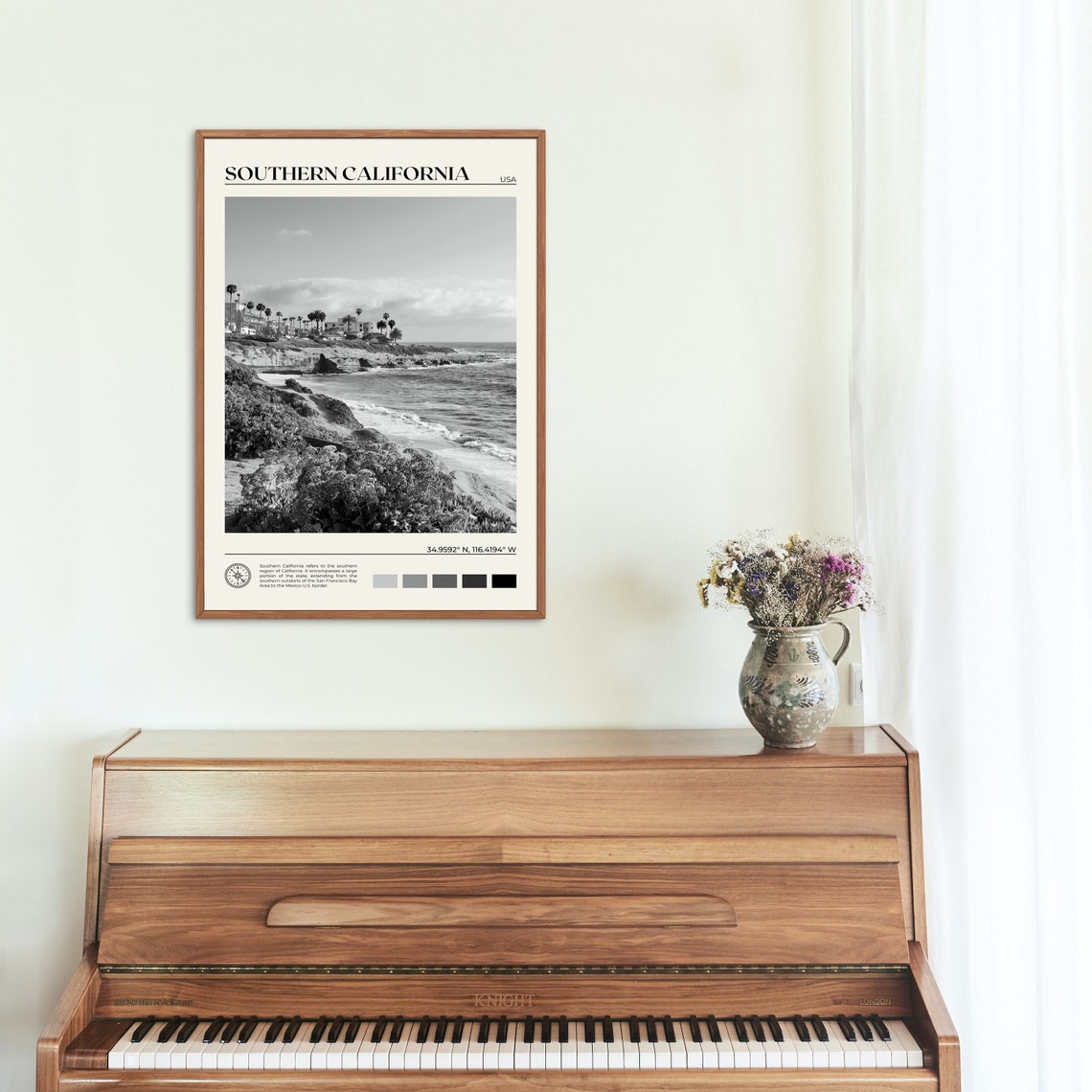 Black And White Southern California Print California Wall Art Southern California Poster California Photo California Poster Print - Image 2