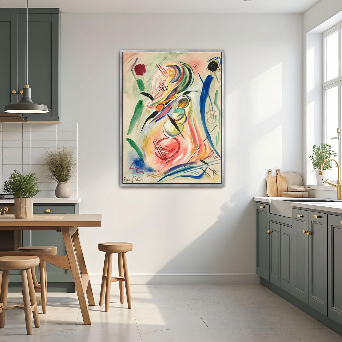 Fluid Abstract Watercolor Dynamic Colorful Organic Shapes Poster - Image 2