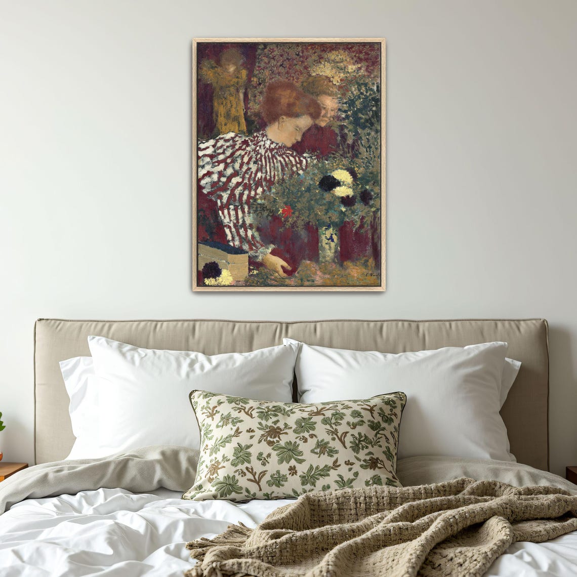 Two Women With Flowers Post Impressionist Garden Scene Poster - Image 4