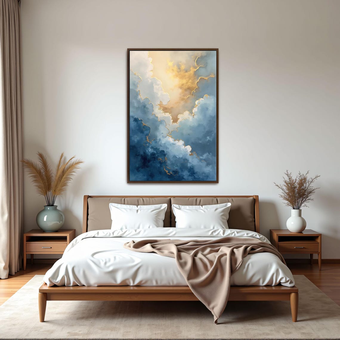 Golden Cloudscape Abstract Sunlit Dramatic Sky Painting Poster - Image 5