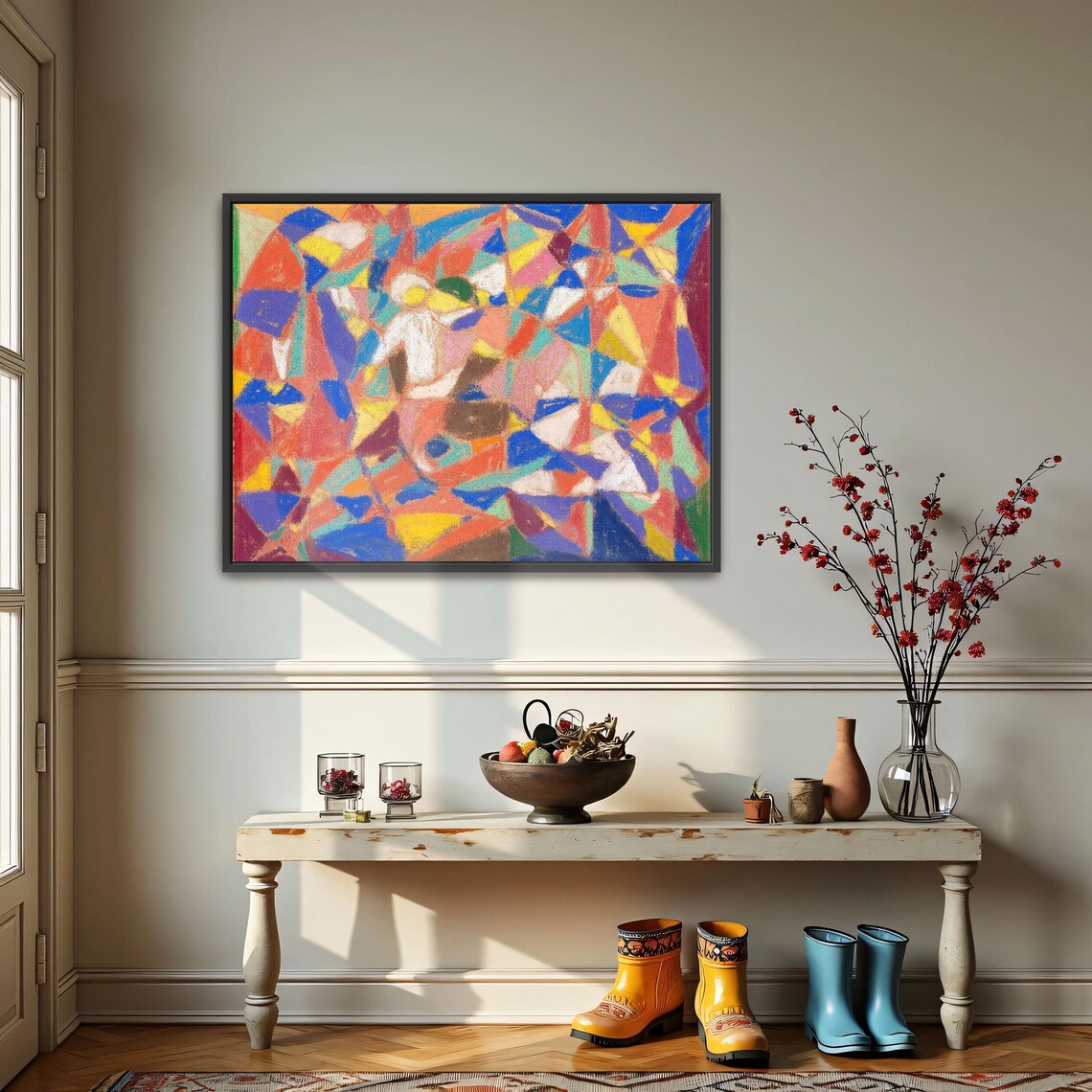 Colorful Geometric Abstract With Faceted Color Shapes Poster - Image 3