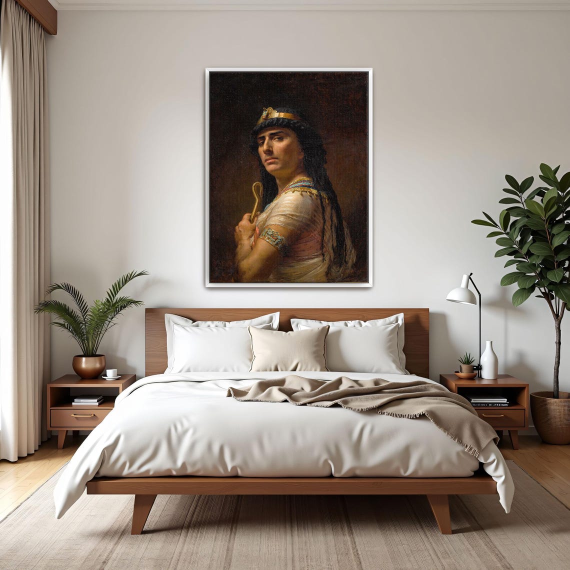 Egyptian Priestess Holding Staff Academic Oil Portrait Classic Poster - Image 3