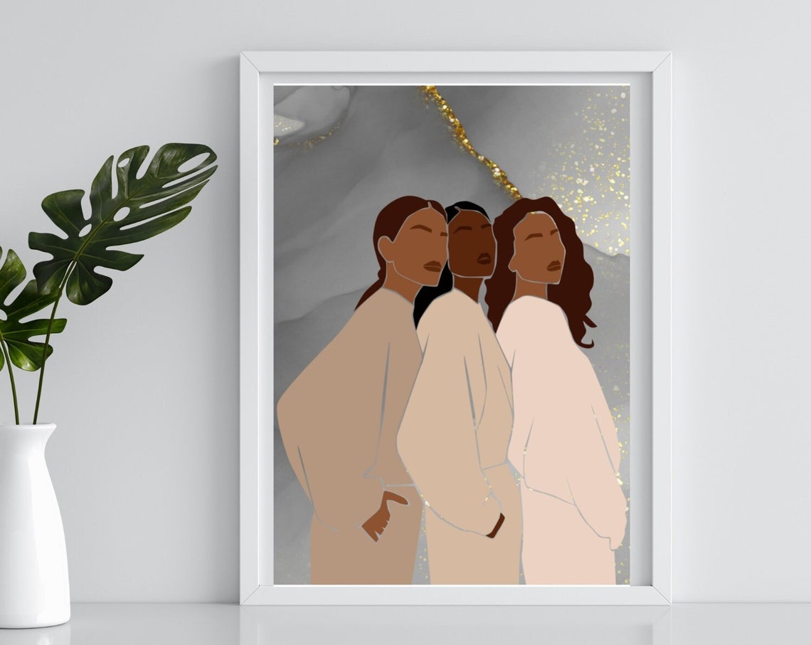 Women Illustration Wall Art Nude Art Instant Wall Art Boho Home Decor House Warming Gift Art