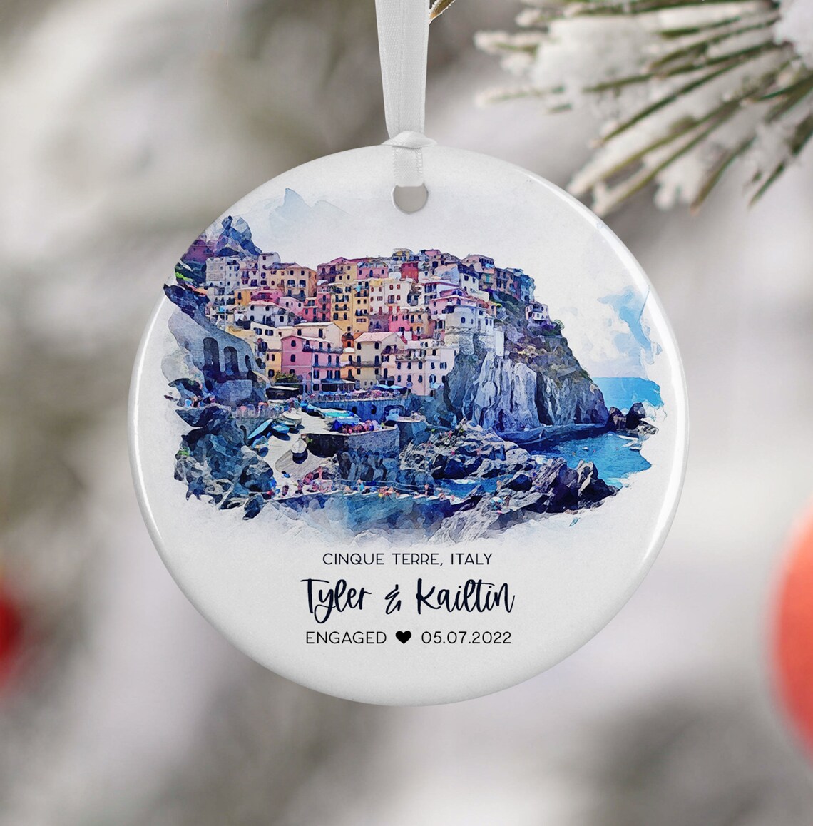 Cinque Terre Personalized Italy Travel Art Print