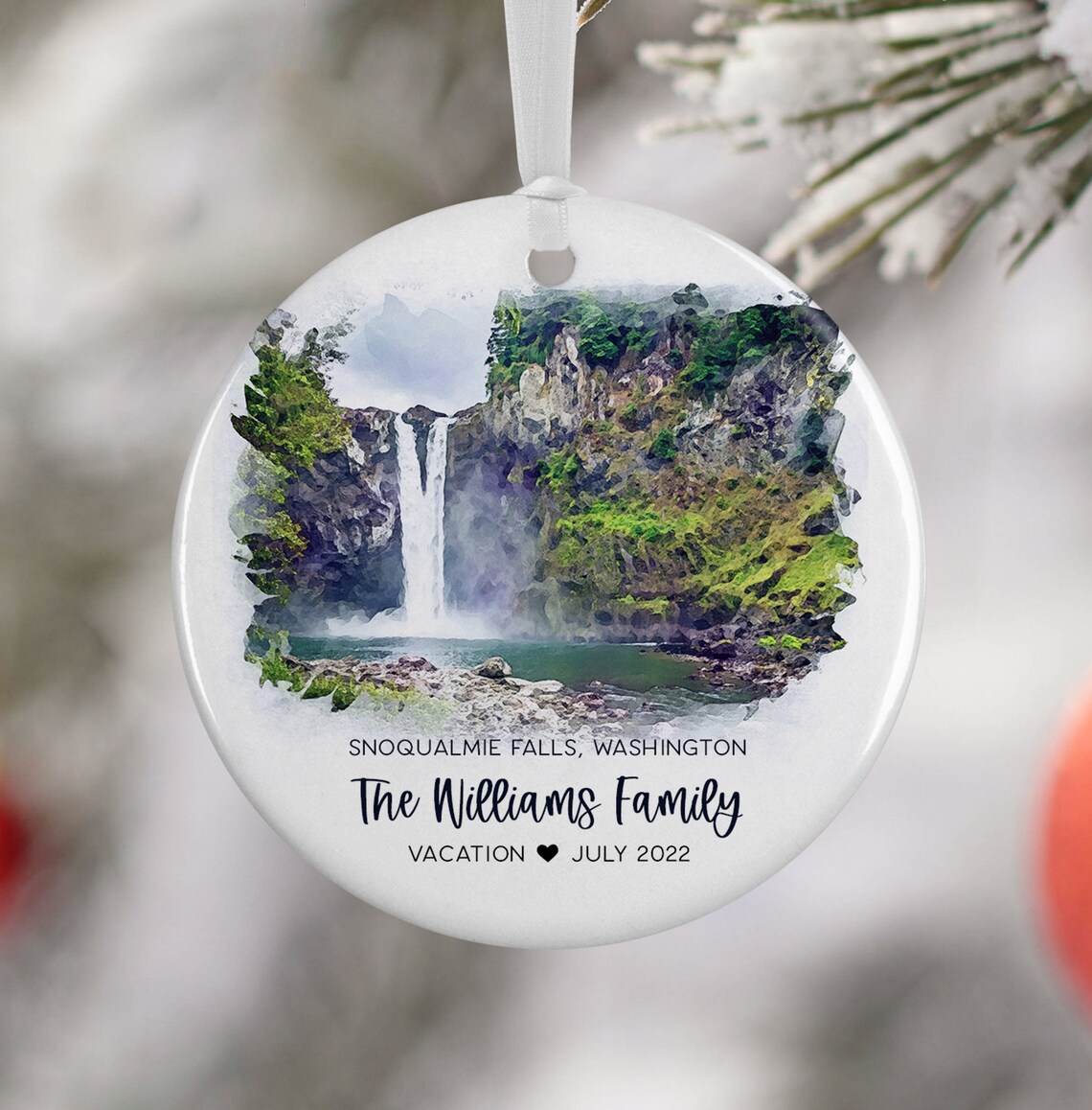 Snoqualmie Falls Washington Travel Poster
