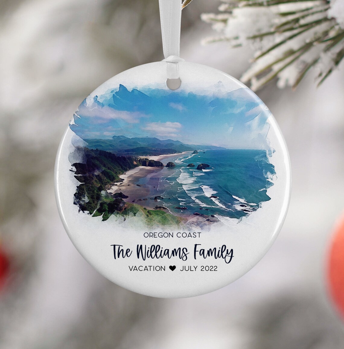 Oregon Coast Personalized Travel Souvenir Art Print