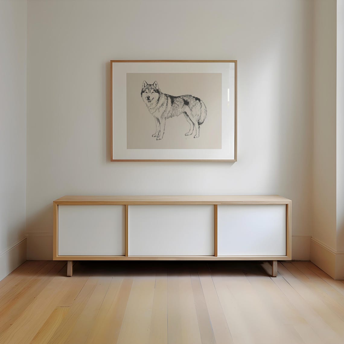 Husky Vintage Print Pet Wall Art Dog Retro Painting Animal Art Antique Drawing Country Wall Decor Dog Sketch Farmhouse Husky Poster - Image 2