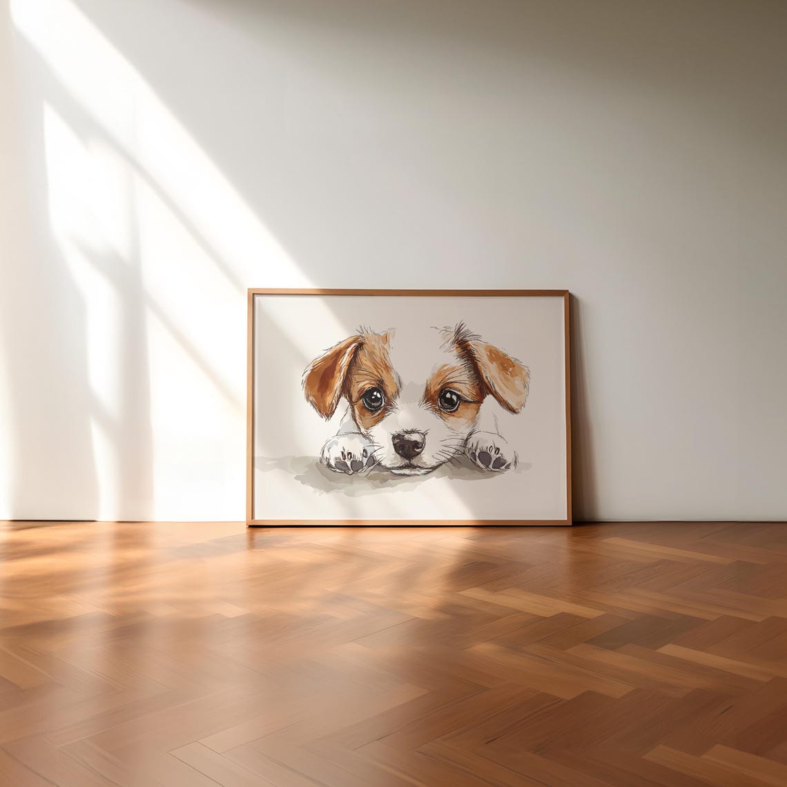 Jack Russell Painting Jack Russell Puppy Print Dog Wall Art Farmhouse Wall Decor Country Wall Art Dog Drawing Watercolor Dog Print - Image 3