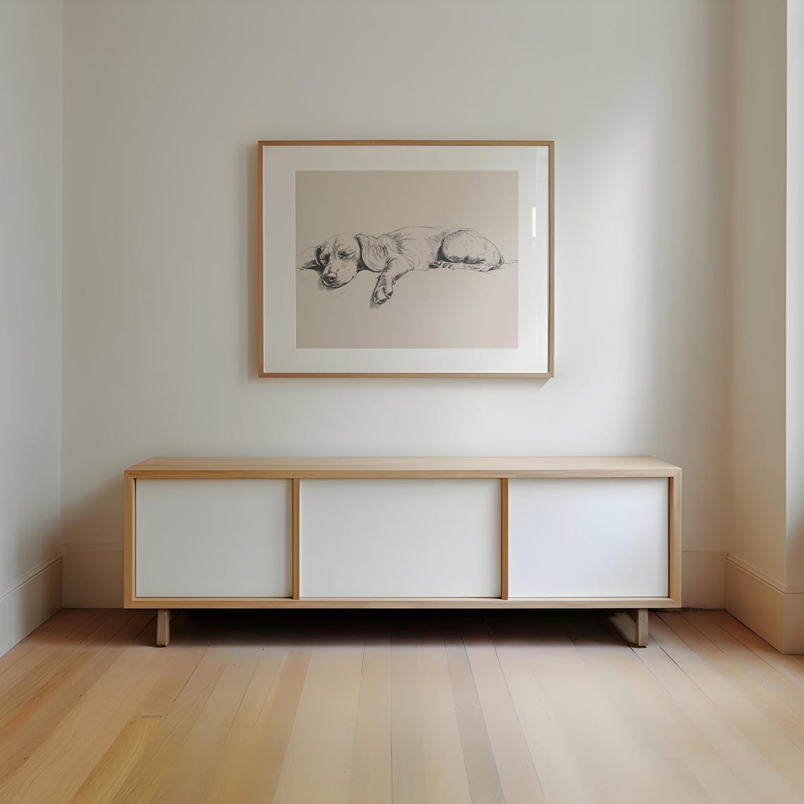 Sleeping Dachshund Print Dog Vintage Poster Dog Wall Art Antique Vintage Drawing Country Wall Art Farmhouse Painting Dog Art Sketch - Image 2