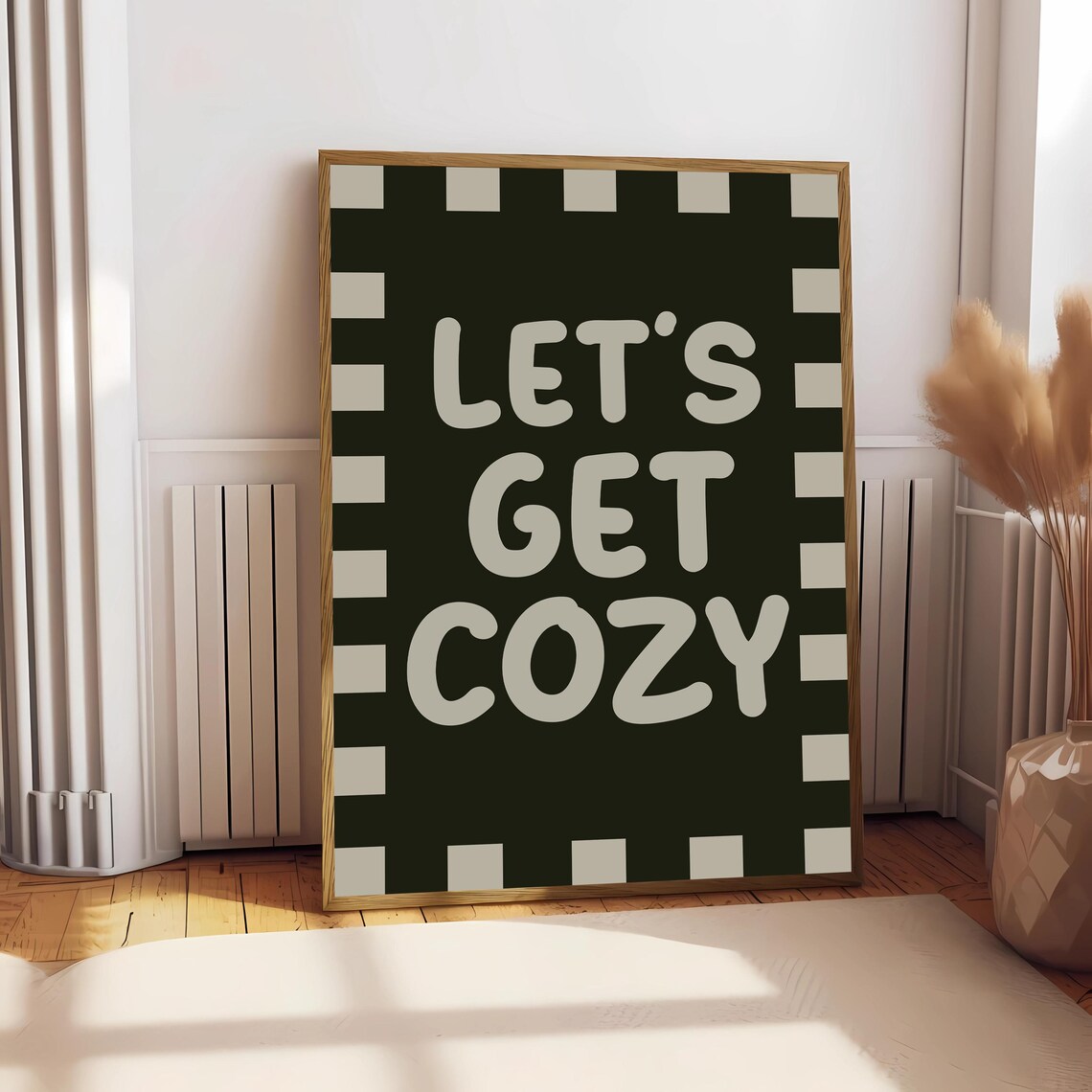 Lets Get Cozy Art Print, Fall Home Decor - Image 2