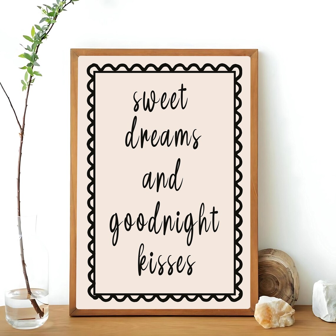 Sweet Dreams And Goodnight Kisses, Retro Poster - Image 3