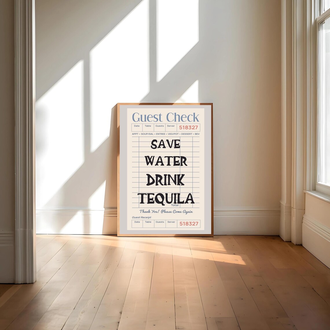 Save Water Drink Tequila, Funny Bar Decor Poster - Image 4