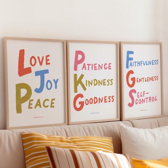 Fruits Of The Spirit Christian Bible Verse Art Print