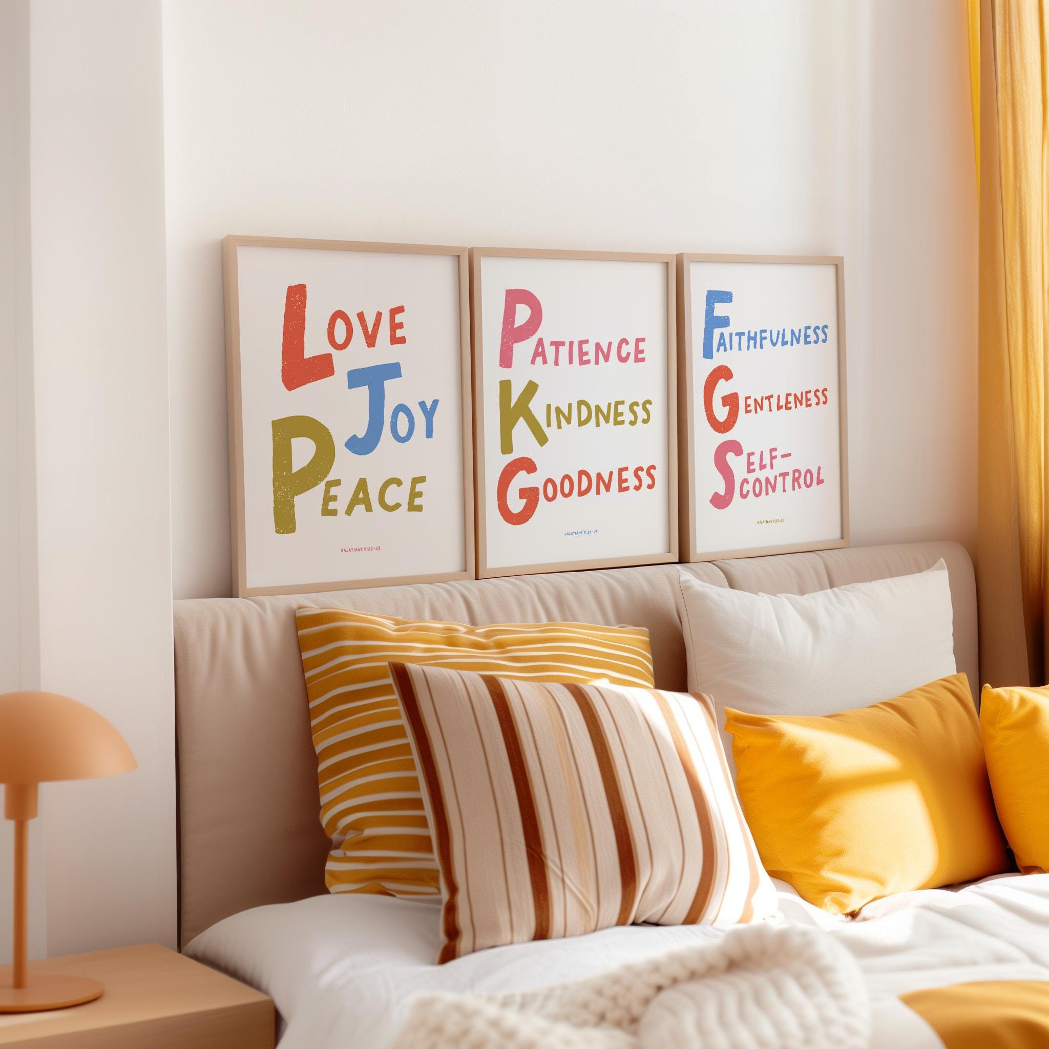 Fruits Of The Spirit Christian Bible Verse Art Print