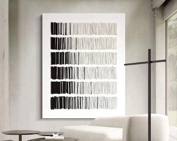 Beige Black Minimalist Painting Beige Textured Wall Art Wabi Sabi Wall Art Large White Minimalist Wall Art Neutral Textured Painting Decor