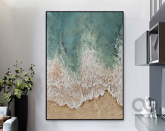 Ocean Painting, Abstract Coastal Wall Art Print