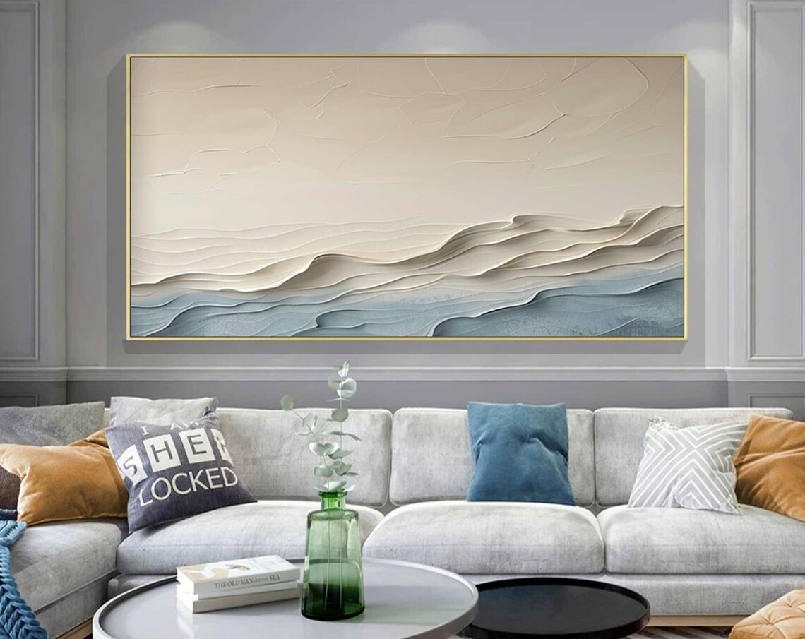 Abstract Ocean Wave Art Print, Coastal Beach Decor