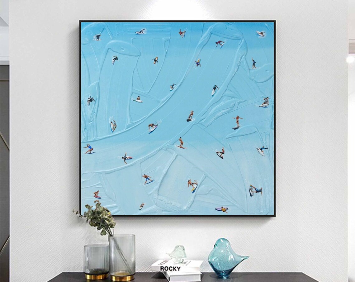 Happy Coast Personalized Beach Scene Art Print