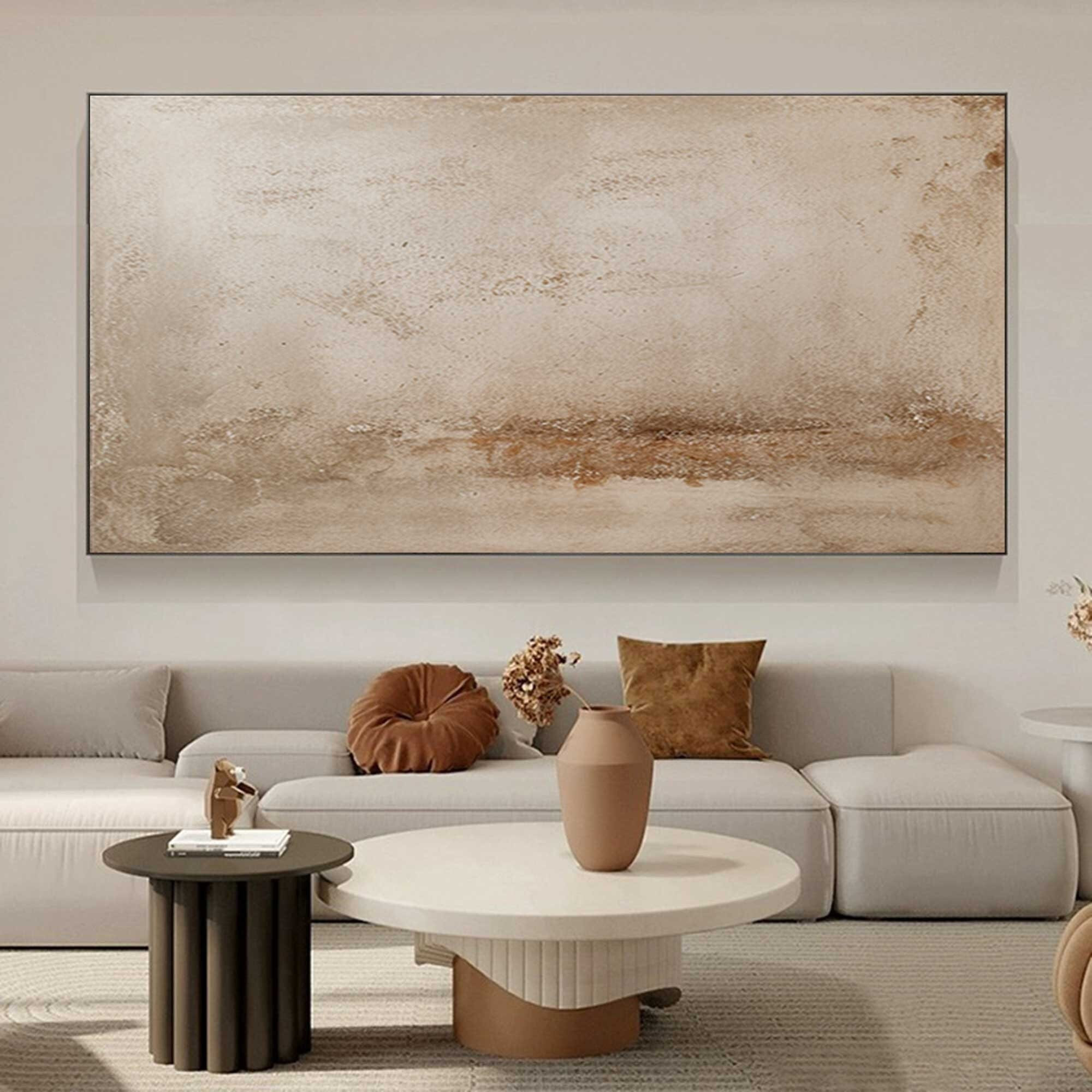 Beige Abstract Wabi Sabi, Neutral Wall Art Print