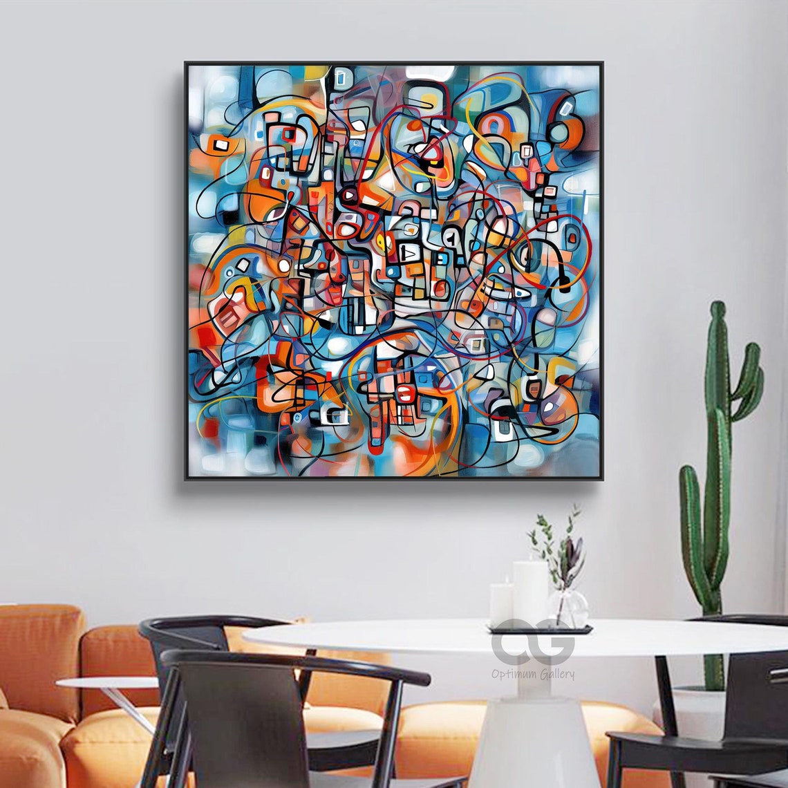 Abstract Wall Art Jackson Pollock Painting Modern Pollock Style Wall Decor Large Abstract Contemporary Painting Personalized Gift