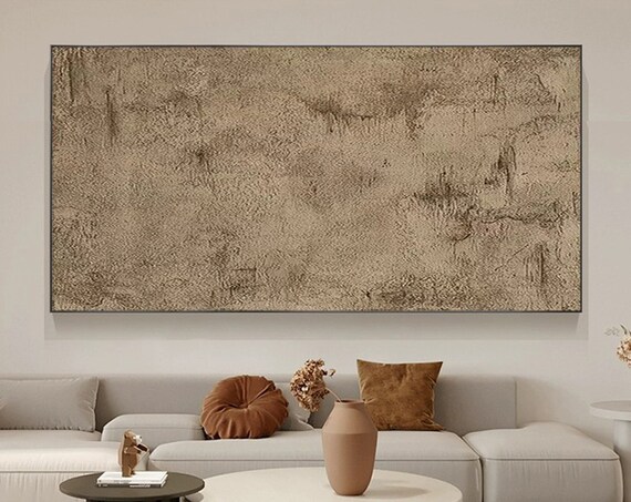 Wabi Sabi Wall Art Brown Abstract Painting Brown Painting Taupe Wall Painting Boho Nordic Wall Art 3d Textured Wall Art Earth Tone Painting