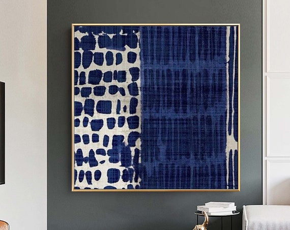 Blue Beige Wall Painting Neutral Beige Painting Wabi Sabi Wall Art Beige Wall Art Blue Painting Blue Abstract Art Beige Wall Decor
