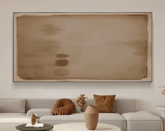 Abstract Brown Minimalist Art Print, Modern Textured