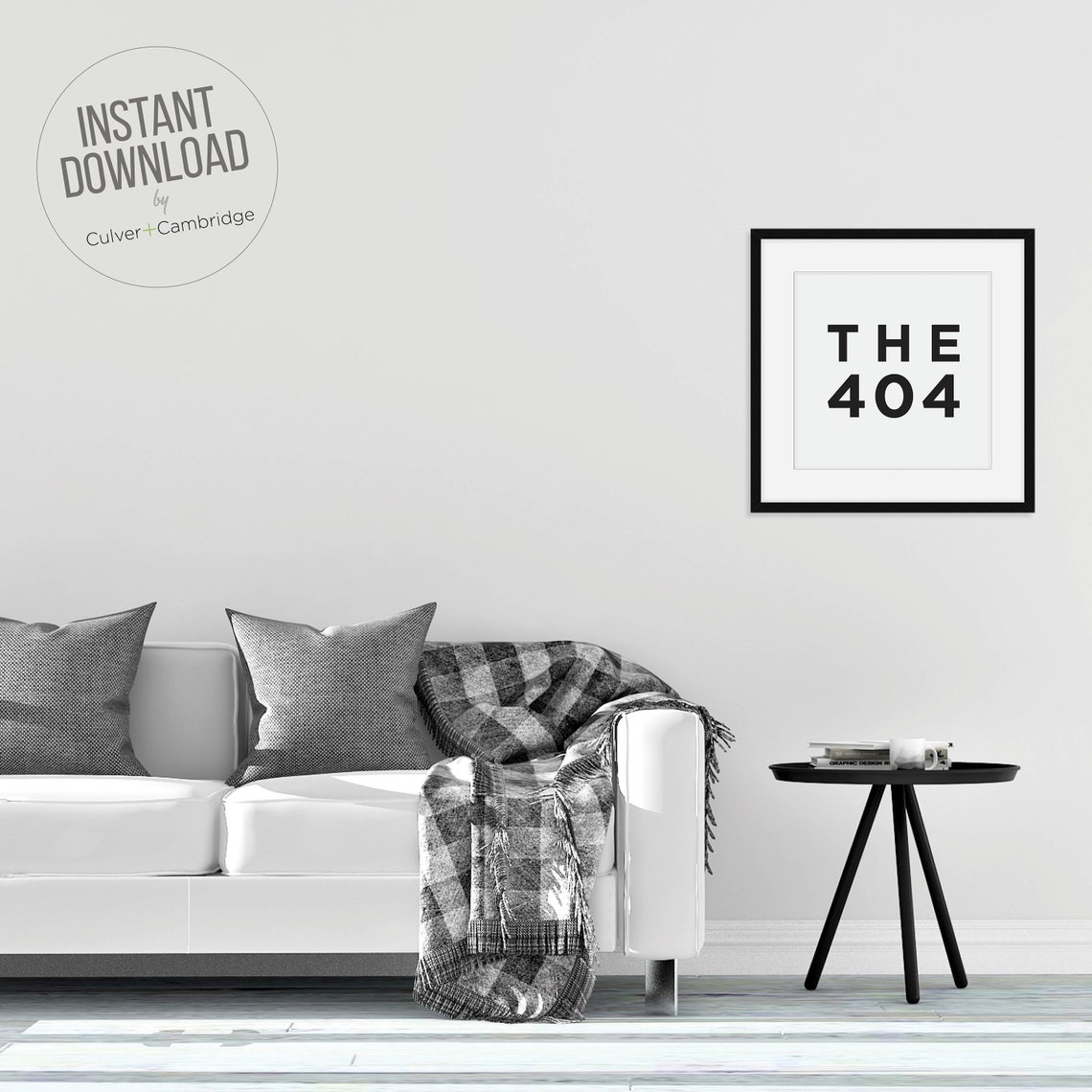 Atlanta 404 Area Code Art Georgia Geography Minimalist Poster - Image 3