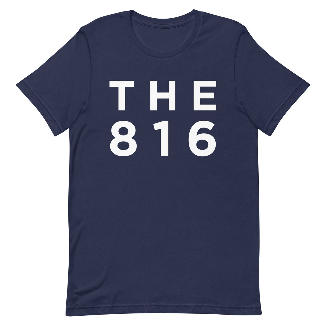 The 816 Area Code Graphic T-Shirt Print in Classic White Style - Image 2