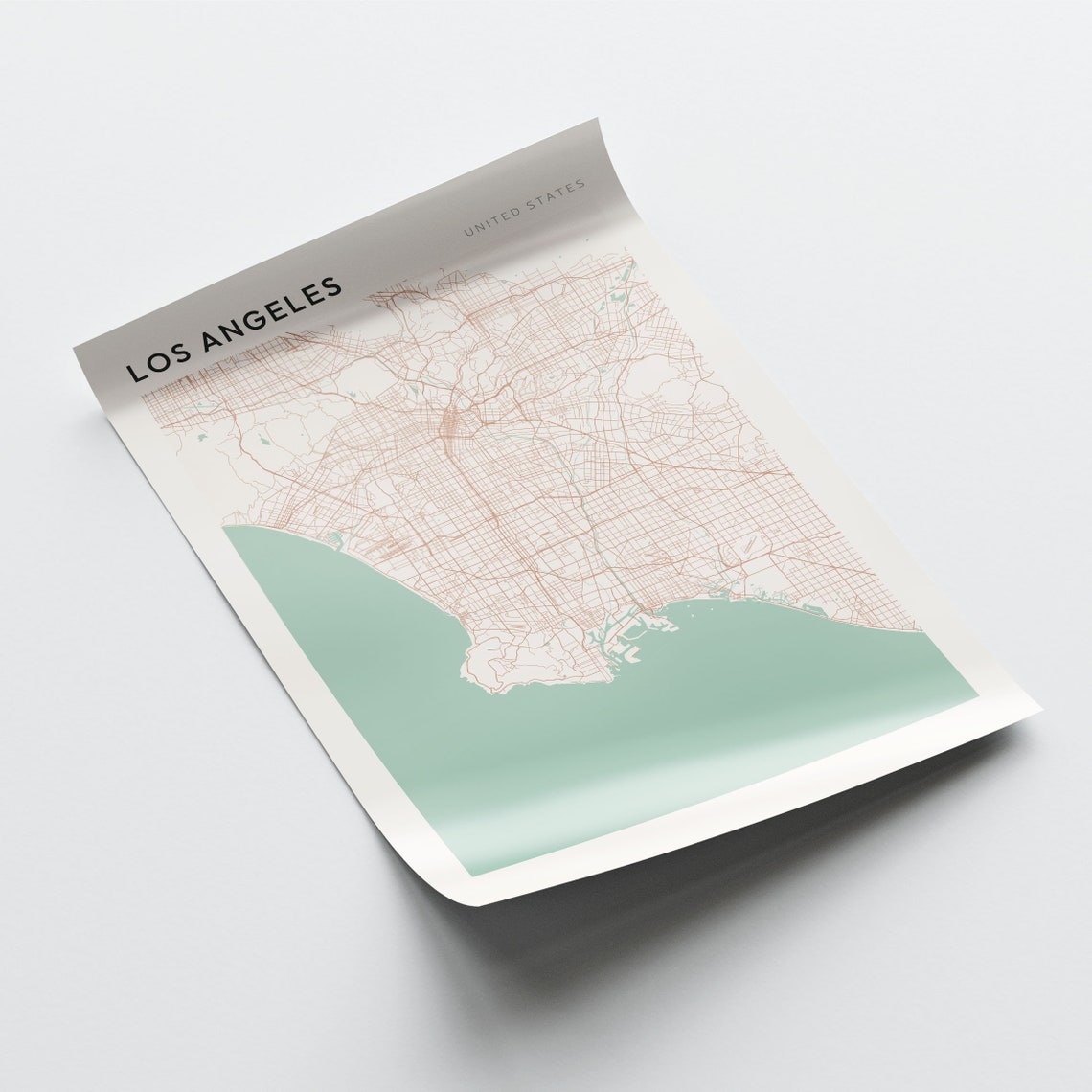 Los Angeles Map Poster Los Angeles Wall Art Los Angeles City Map Los Angeles Poster Los Angeles Print Los Angeles Usa California Map - Image 2