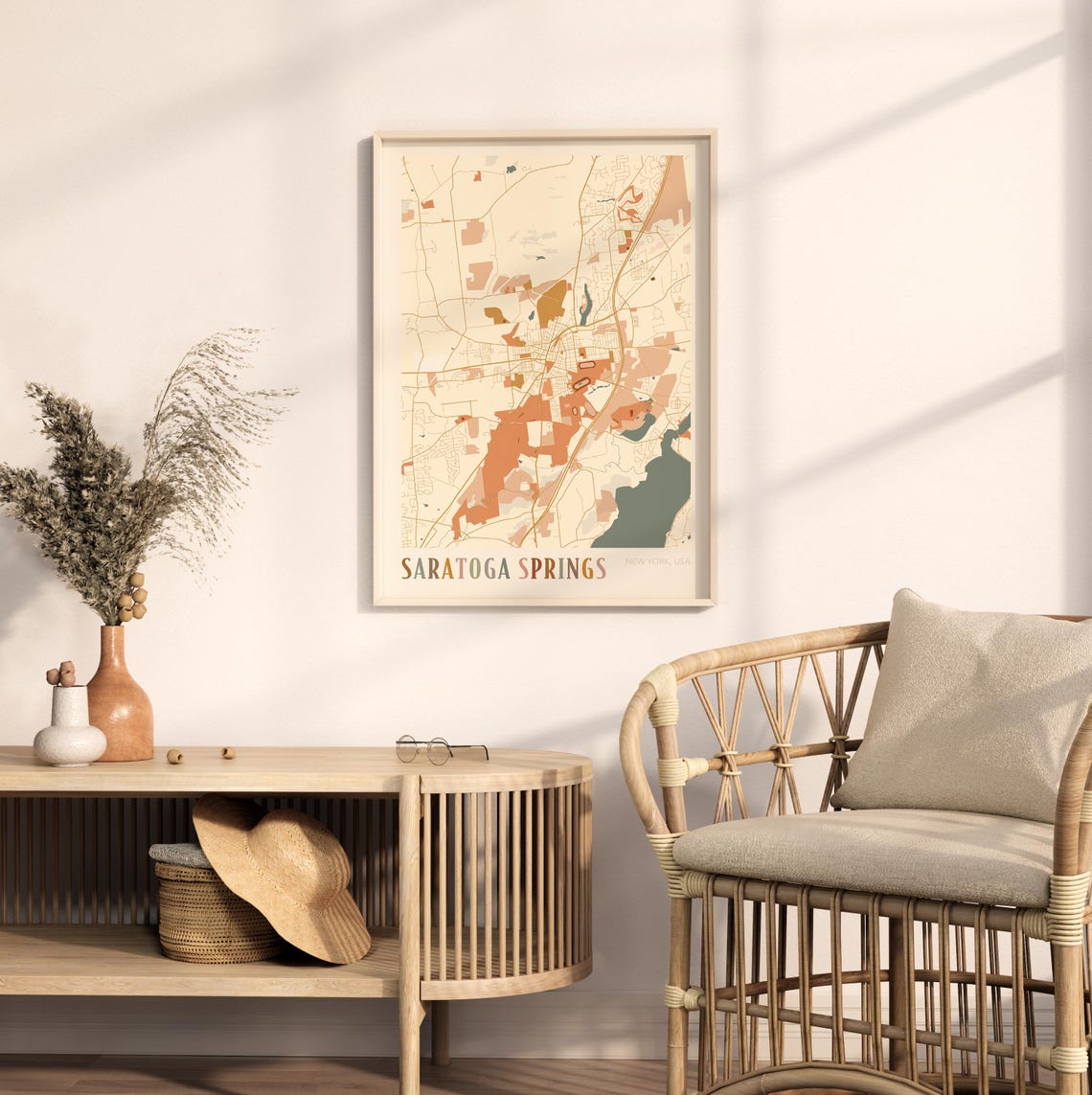 Saratoga Springs Map Poster Saratoga Springs Print Saratoga Springs Poster Saratoga Springs Wall Art New York Travel Gift - Image 2