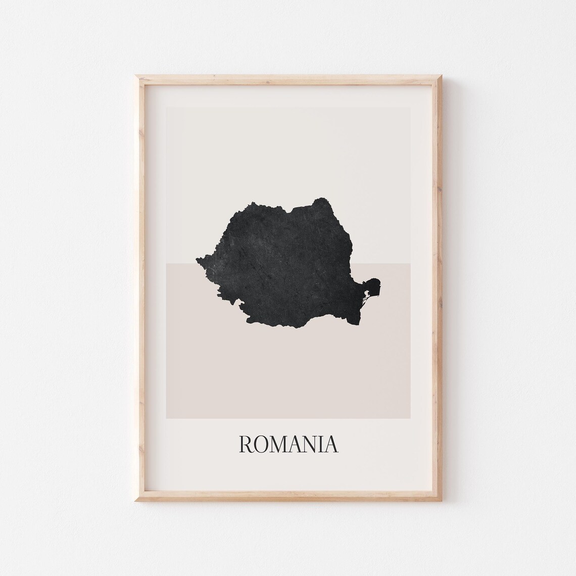 Romania Map Poster Print Minimalist Boho Wall Art Decor For Home Or Gift