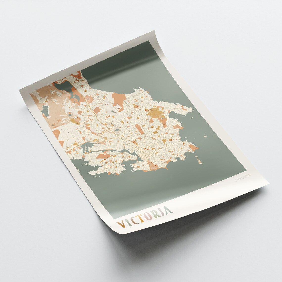 Victoria Map Poster Victoria Wall Art Victoria City Map Map Of Victoria Victoria Print Victoria Travel Victoria Canada Boho Wall Art - Image 2