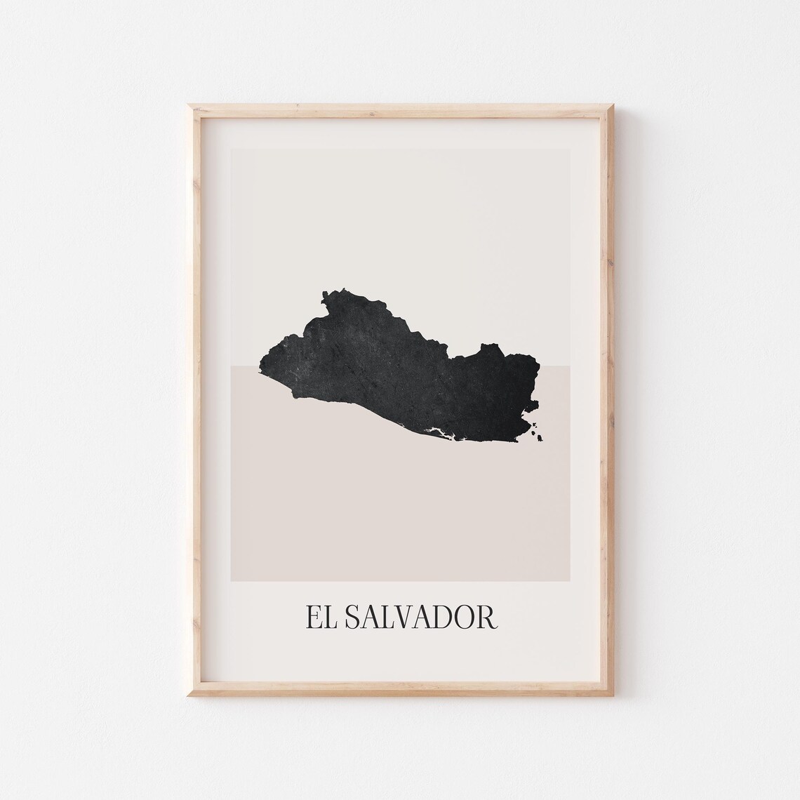 El Salvador Map Poster Print Minimalist Boho Wall Art Decor For Home Or Gift