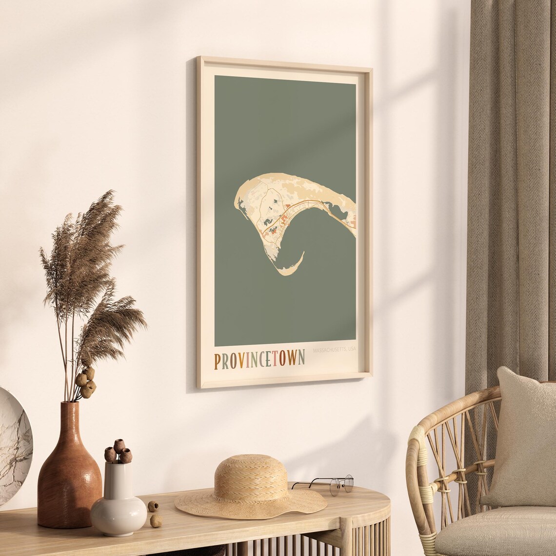 Provincetown Map Poster, Boho Massachusetts Travel Print - Image 3