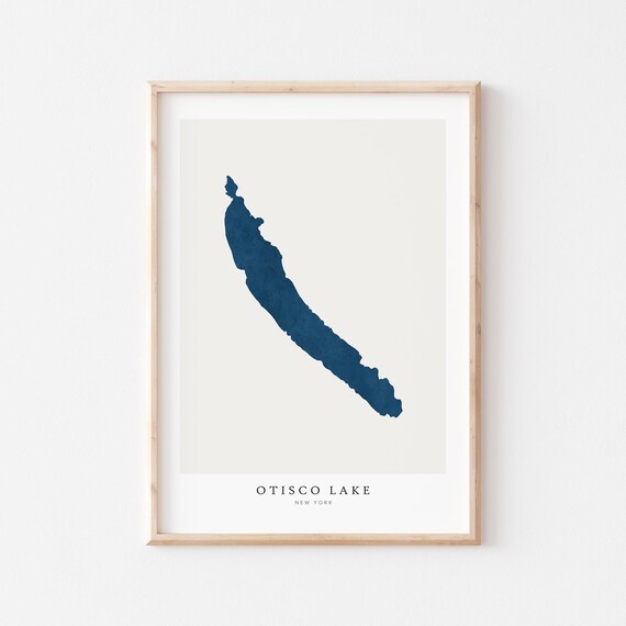Otisco Lake Print Poster Art Wall Map New York